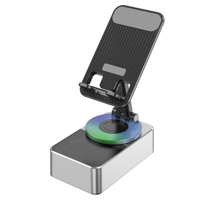 Bluetooth-telefonteline harmaa/musta, tukeva pidike, langaton musiikkisoitin, älypuhelimille, sisustukseen sopiva moderni muo