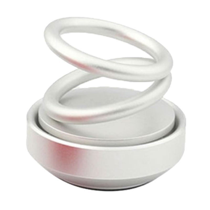 "Kompakti aurinkoenergialla toimiva ilmanpuhdistin autoon, tyylikäs alumiininen muotoilu, saatavilla useissa väreissä."