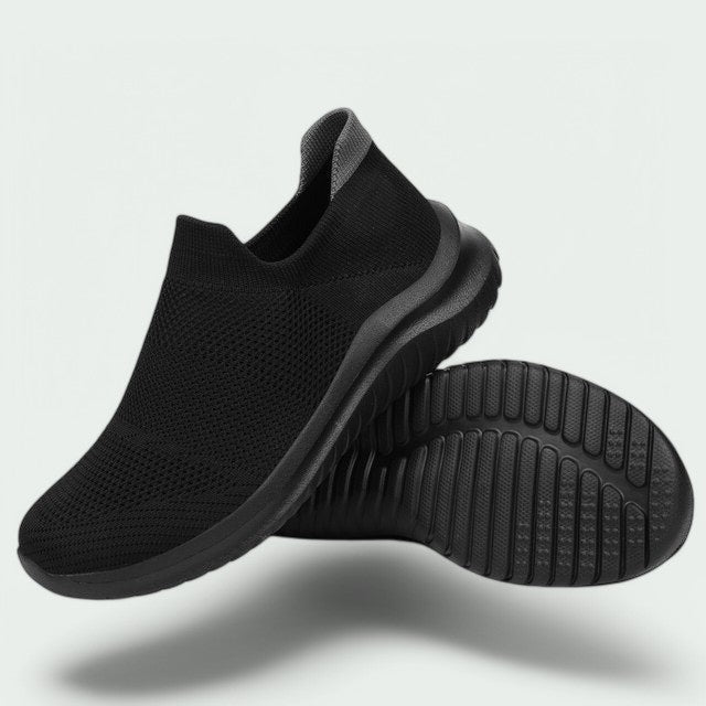 Miesten leveät mukautuvat kengät modernilla muotoilulla, harmaat, edestä. Täydellinen mukavuus ja tyylikkyys yhdistettynä.