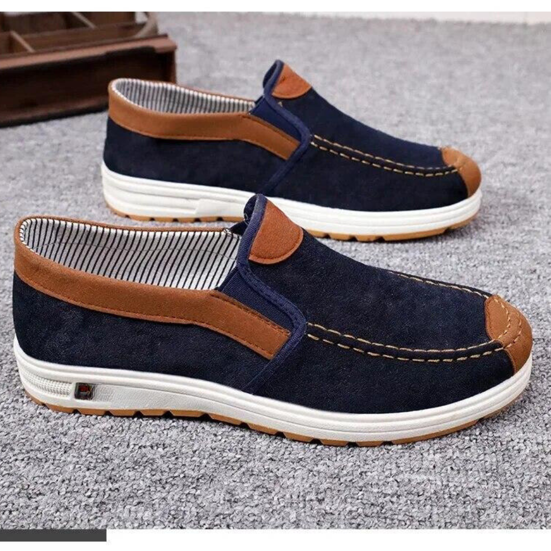 Miesten rentoa plus kokoa loaferit, vintage-tyylinen slip-on, kevyt puuvillakangas, tukeva ja mukava päivittäiseen käyttöön.