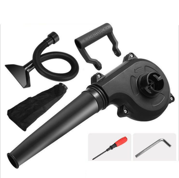 "Monikäyttöinen 2-in-1-imuri ja puhallin, helppo kiinnitys kulmahiomakoneeseen, ergonominen kahva ja paranneltu ilmaputki."