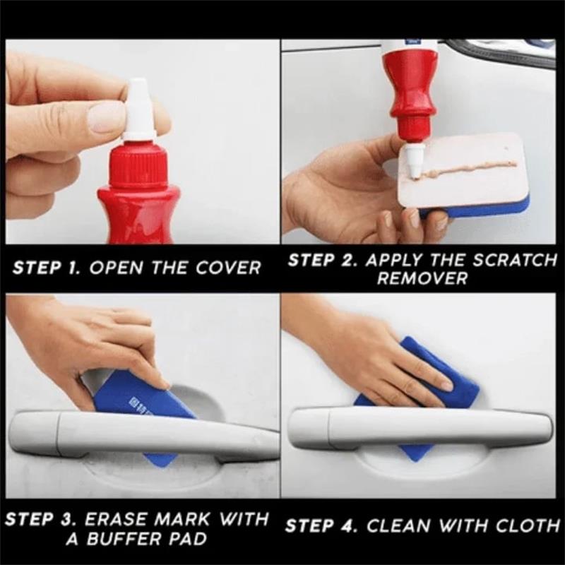 "Monikäyttöinen auto maalin restauraattori, poistaa naarmut, palauttaa kiillon, helppo käyttää, turvallinen kaikille väreille