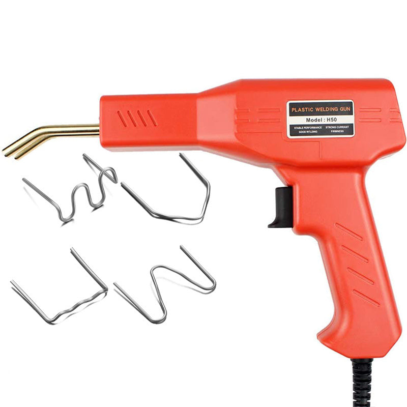 "Sininen halkeamankorjauskone muoville, ergonominen kumikahva, 285x190x45mm, ammattilaistason työkalu korjaustarpeisiin."