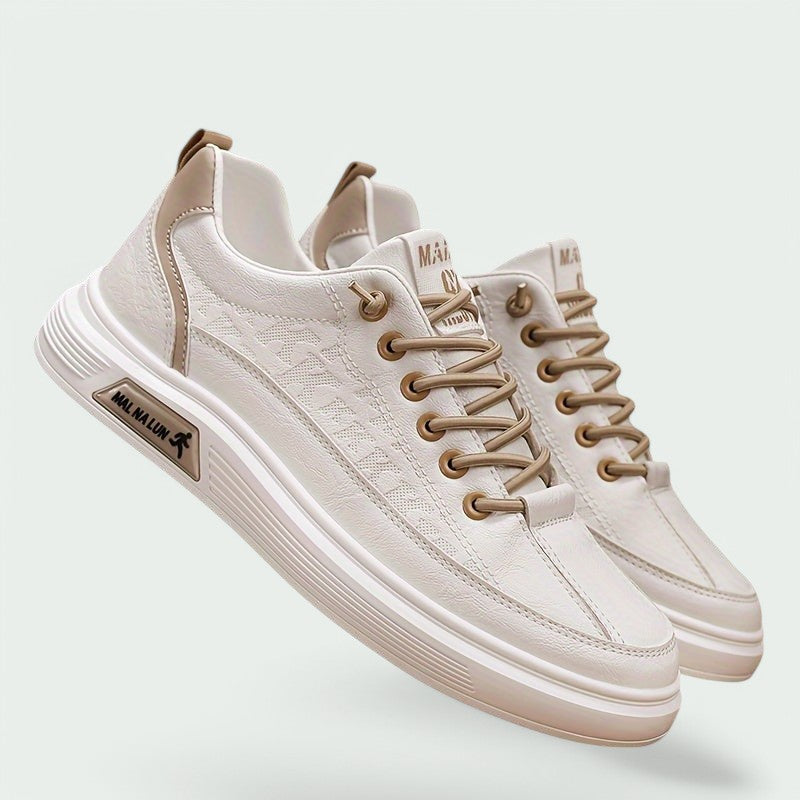 "Tyylikkäät miesten urheilukengät alhaalla leikkauksella, moderni muotoilu, beige vihreä väri, mukava ja kestävä PVC-pohja."