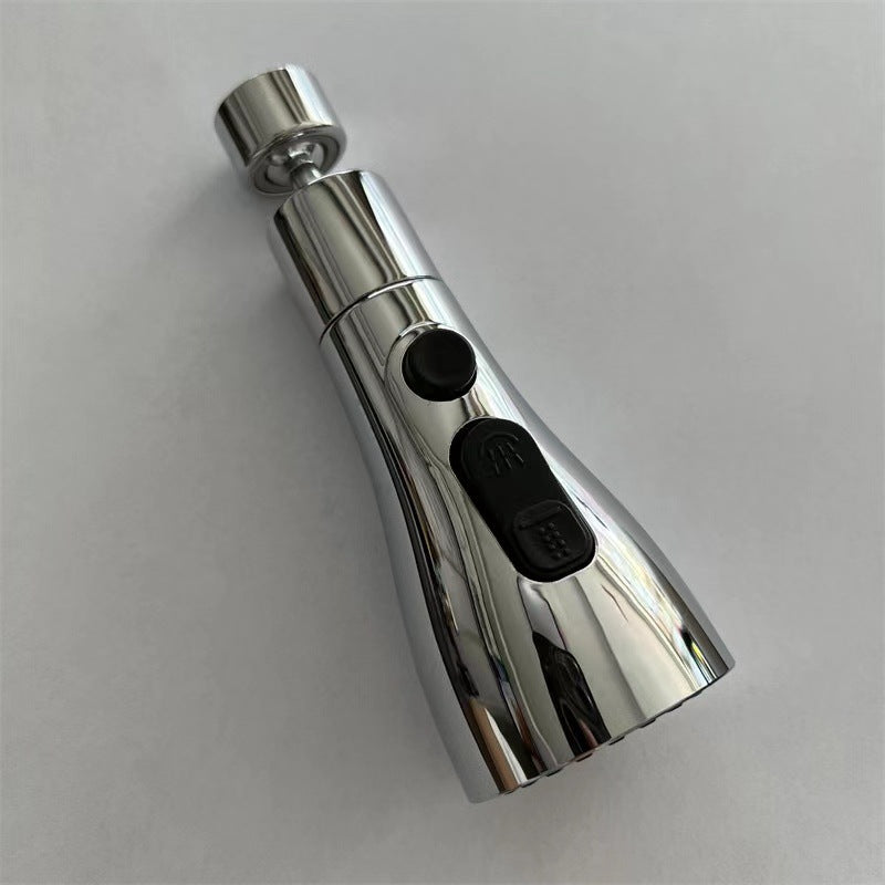 "Tyylikäs hopea korkeapaineruiskunosturi keittiöön, moderni muotoilu ja kaksitehoinen suihkupää, 360 asteen kääntyvyys."