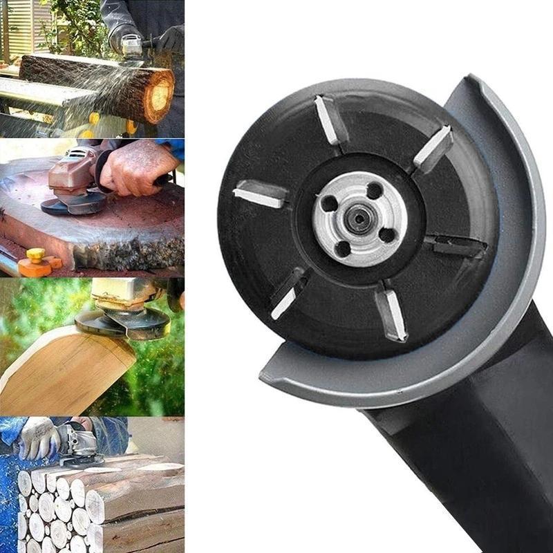 "3/6-hampainen puunveistolaikka kulmahiomakoneeseen, sininen, musta tai punainen, kestävä metalliseos, puutyökalut."