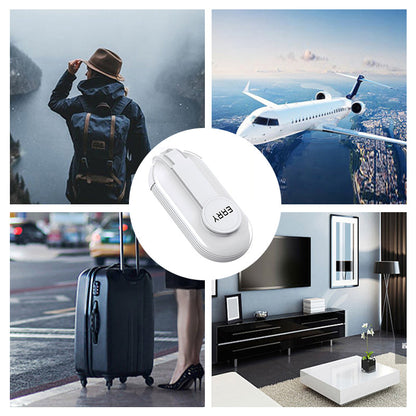 "3-in-1 matkailijan puhelinlaturi, kompakti ja kevyt, musta, punainen ja valkoinen, matkustamiseen ja nopeaan lataukseen."