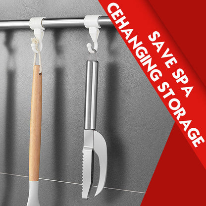 "3-in-1 ruostumaton teräs kalanleukaveitsi, terävä terä, monikäyttöinen muotoilu, poistaa suomut, avaa vatsan."