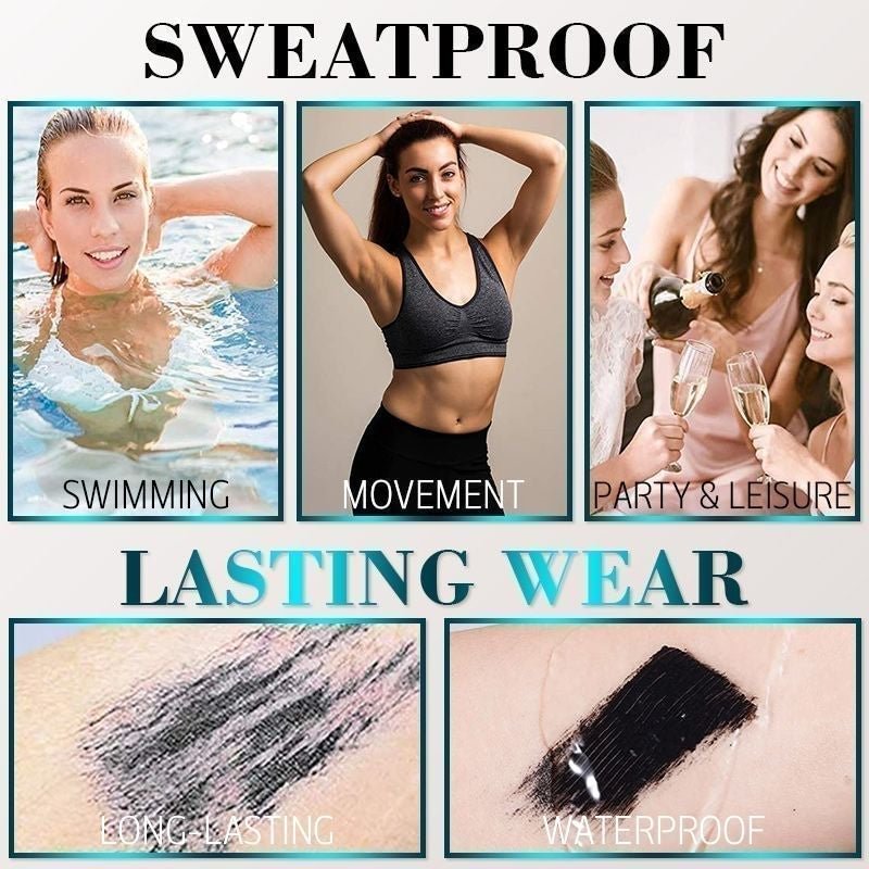 "4D vedenkestävä ripsiväri pidentävä vaikutus, musta hylsy, kaksinkertainen harja volyymiin ja kaarevuuteen, naisten kauneust