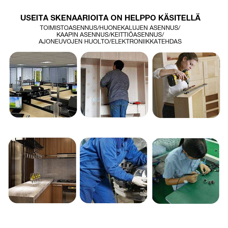 "6-in-1 monitoiminen kuparivasara, kultainen viimeistely, kompakti työkalun kuva, täydellinen käsityöläisille."