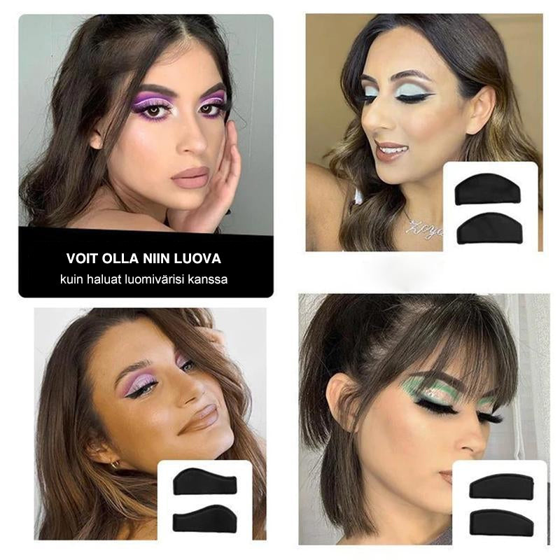 6-in-1 silikoni luomivärityökalu naisille, mukana 6 erilaista pestävää lisäosaa, kätevä ja monipuolinen silmämeikkiin.