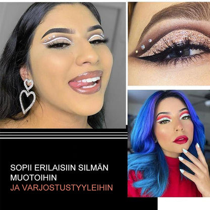 6-in-1 silikoni luomivärityökalu naisille, mukana 6 erilaista pestävää lisäosaa, kätevä ja monipuolinen silmämeikkiin.