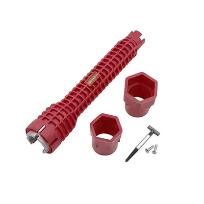 "8-in-1 vesiputkiavain, ergonominen monikäyttötyökalu vaikeasti tavoitettaviin paikkoihin, kestävä ja hyödyllinen allasremont