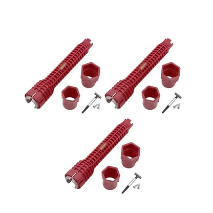 "8-in-1 vesiputkiavain, ergonominen monikäyttötyökalu vaikeasti tavoitettaviin paikkoihin, kestävä ja hyödyllinen allasremont