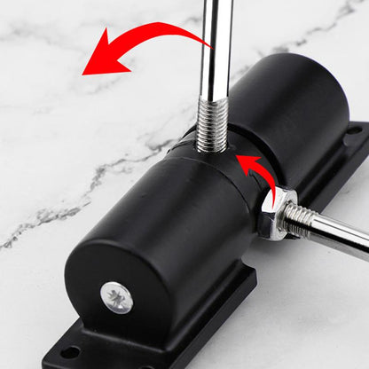 Automaattinen jousisuljin kodin oville, valkoinen tai musta, tyylikäs ruostumaton teräs, hiljainen toiminta.