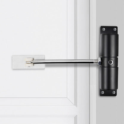 Automaattinen jousisuljin kodin oville, valkoinen tai musta, tyylikäs ruostumaton teräs, hiljainen toiminta.