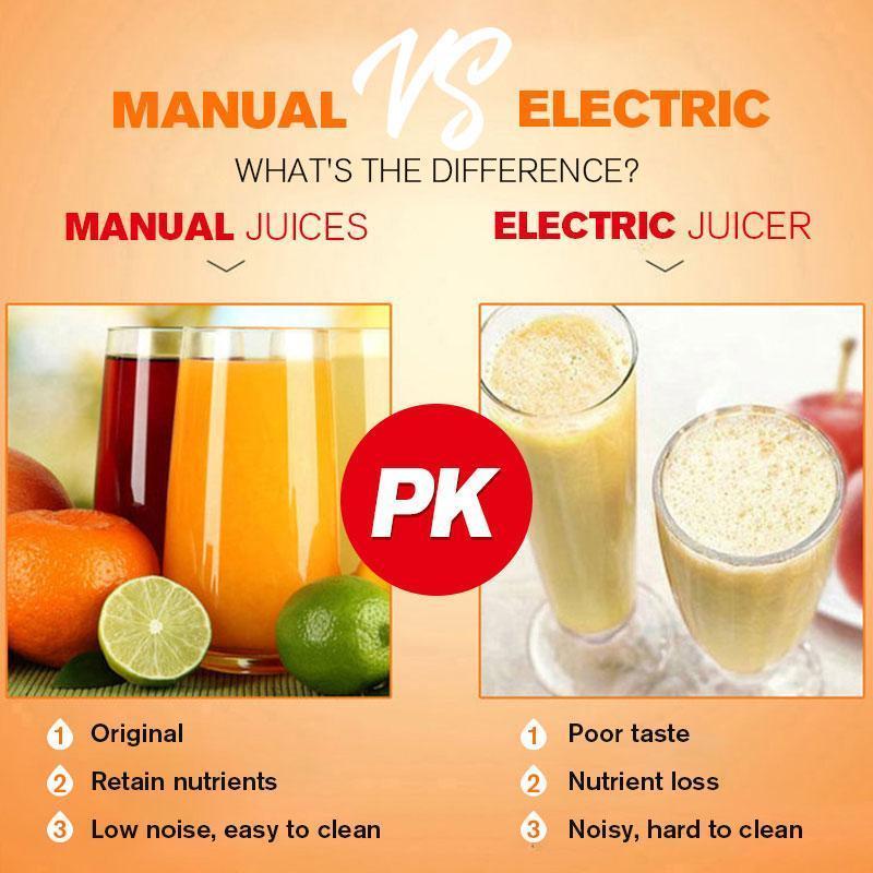 "Hopea ruostumaton teräs hedelmämehupuristin keittiöön, puristaa omenoista sitruunoihin, kestävä ja helppo puhdistaa."