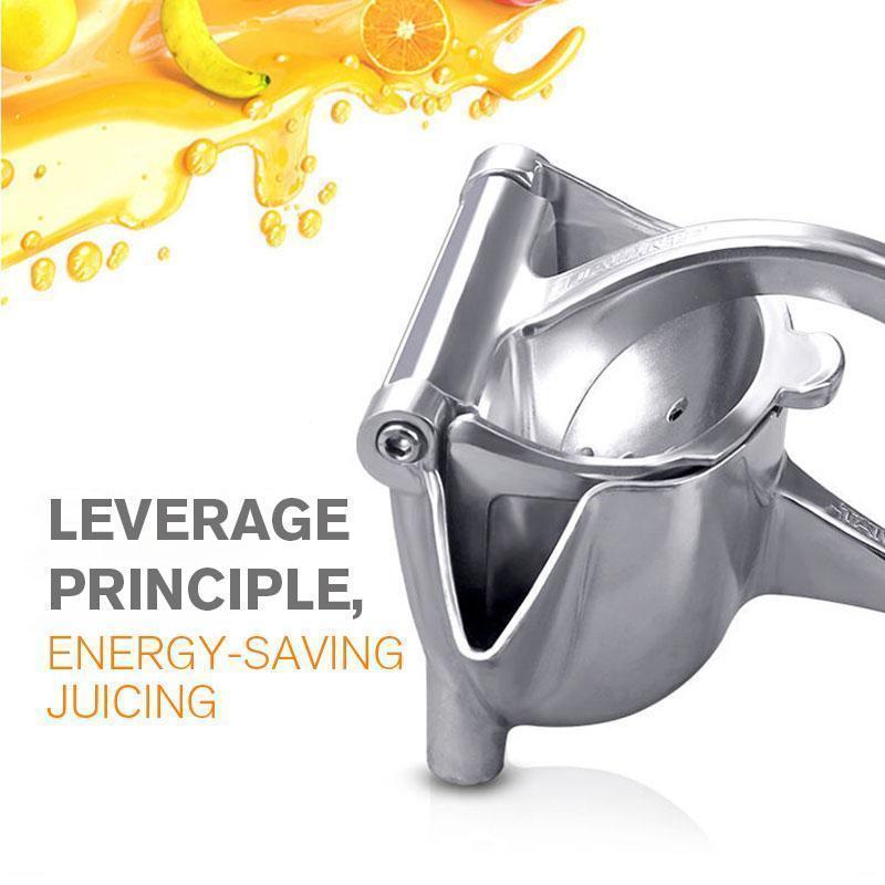 "Hopea ruostumaton teräs hedelmämehupuristin keittiöön, puristaa omenoista sitruunoihin, kestävä ja helppo puhdistaa."