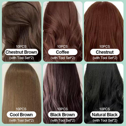 Kasvipohjainen kupliva hiusväri, pehmeän kuplaava koostumus, levitetään helposti, peittää harmaat, eloisa ja terve hohto.