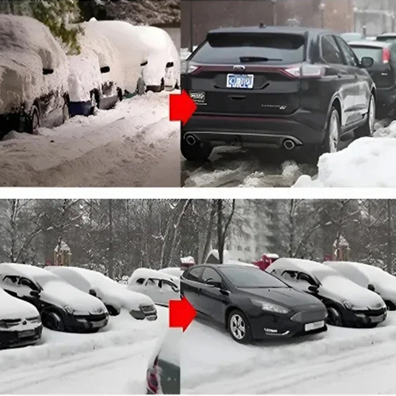 Kompakti jäätymisenestolaite autolle, kevyt muotoilu, soveltuu talviolosuhteisiin, pitää ikkunat kirkkaina.