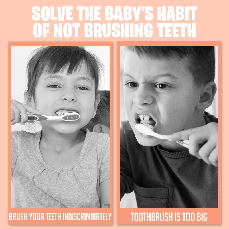 "Lasten U-muotoinen sähköhammasharja, sarjakuvateemalla, värikäs, söpö kuviointi, pehmeä silikoniharja herkille hampaille."