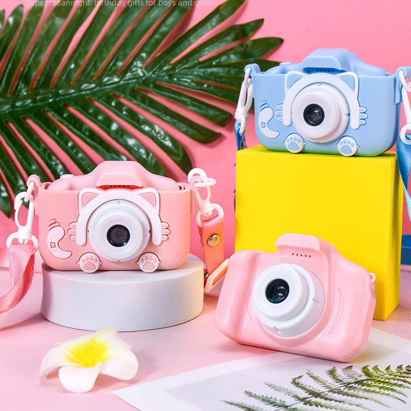 Lasten digitaalikamera kaksivärinen, etu- ja takakameroilla, 2000W HD, IPS-näyttö, vapaudu luovaan seikkailuun.