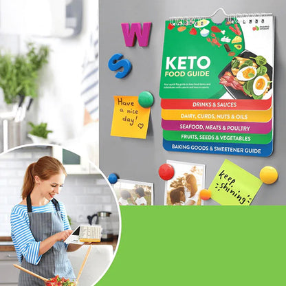 "Magneettinen ilmankuivurin ruokakirja keittiöön, vahvoilla muovisivuilla ja magneetilla, helppokäyttöinen ja inspiroiva."