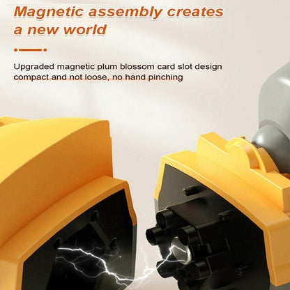 Magneettinen rakennussarja lapsille, kirkkaat värit, muuntuvat autoksi ja robotiksi, edistää luovuutta ja oppimista.