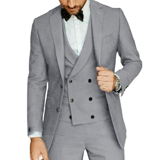 "Miesten 3-osainen kesäpuku: blazer, liivi, housut, hengittävä kangas, tyylikäs ja mukava malli, täydellinen kesätilaisuuksii