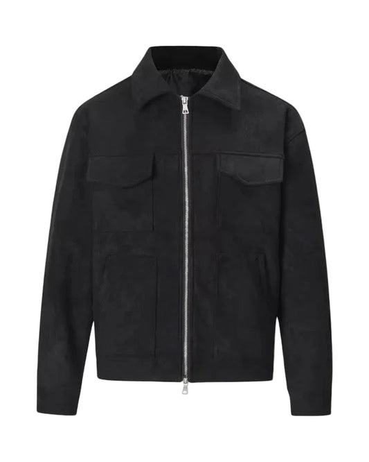 Miesten harmaa kevyt rento vetoketjutakki, tyylikäs ja ajaton muotoilu, sopii viileille päiville ja arjen seikkailuihin.