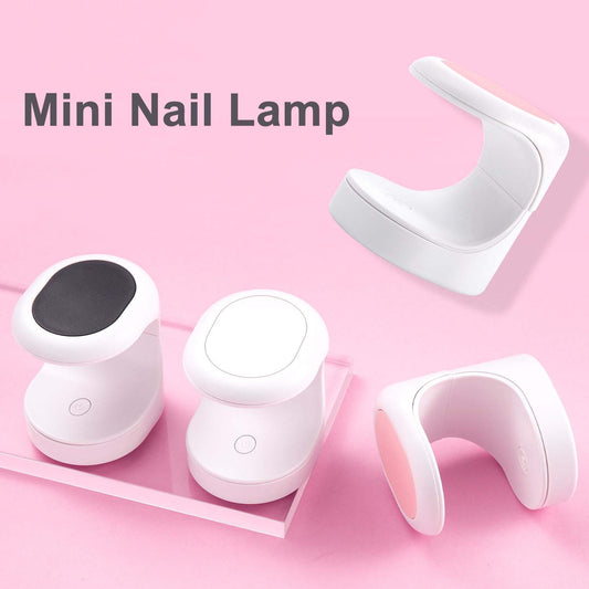 "Mini kynsilamppu UV-käsittelyyn, musta, pinkki, valkoinen, kompakti design, 180° peitto, kotihoito"