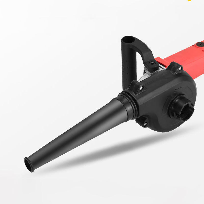 "Monikäyttöinen 2-in-1-imuri ja puhallin, helppo kiinnitys kulmahiomakoneeseen, ergonominen kahva ja paranneltu ilmaputki."