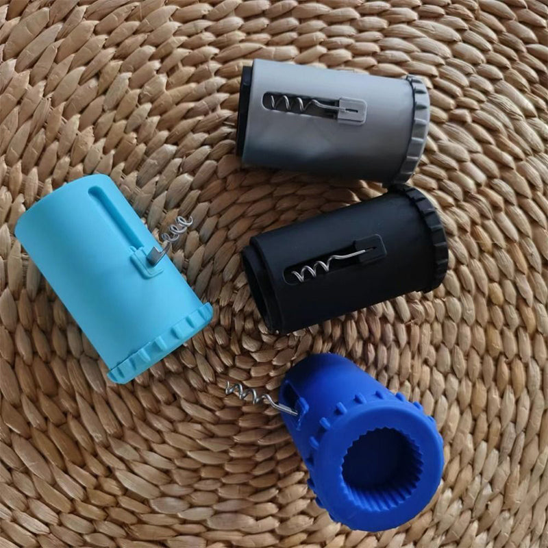 "Monikäyttöinen 3-in-1 pullonavaaja ruostumattomasta teräksestä, kompakti ja tyylikäs, eri värivaihtoehdot."