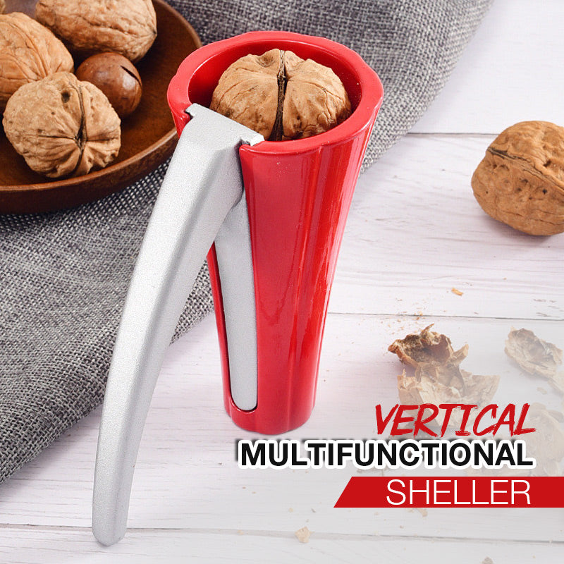 Monikäyttöinen alumiininen pähkinänkuorimalaite, ergonominen muotoilu, helppokäyttöinen keittiöväline, sopii eri pähkinöille.