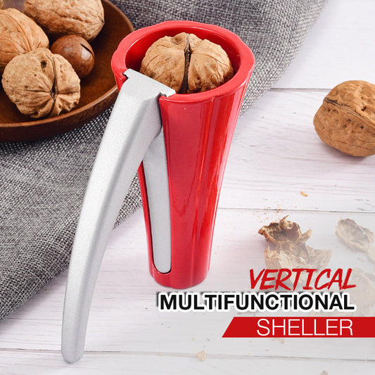 Monikäyttöinen alumiininen pähkinänkuorimalaite, ergonominen muotoilu, helppokäyttöinen keittiöväline, sopii eri pähkinöille.