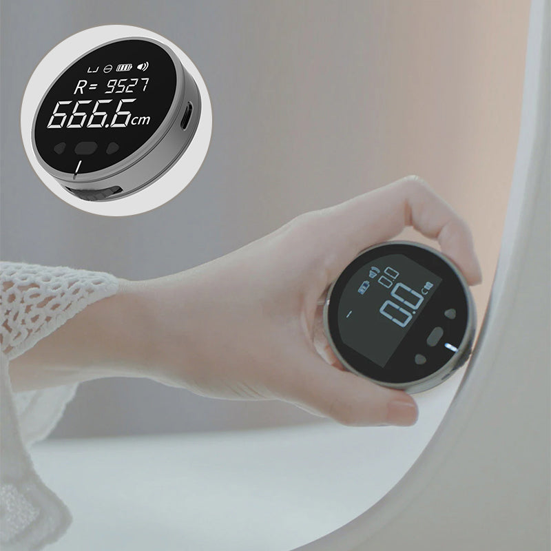 "Monikäyttöinen elektroninen mittaviivain miehille, metalli- ja silikonirakenne, kompakti ja ergonominen, teknologia & gadget