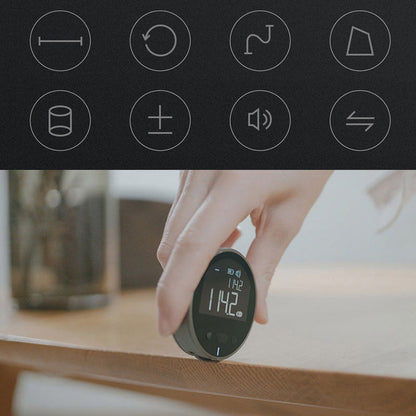 "Monikäyttöinen elektroninen mittaviivain miehille, metalli- ja silikonirakenne, kompakti ja ergonominen, teknologia & gadget