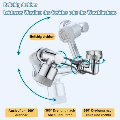 "Monitoiminen 1080° kääntyvä robottikäsi-hana, kuparia, hopeanvärinen; keittiö- ja kylpyhuonekäyttöön. Tyylikäs ja käytännöll
