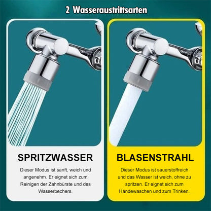 "Monitoiminen 1080° kääntyvä robottikäsi-hana, kuparia, hopeanvärinen; keittiö- ja kylpyhuonekäyttöön. Tyylikäs ja käytännöll