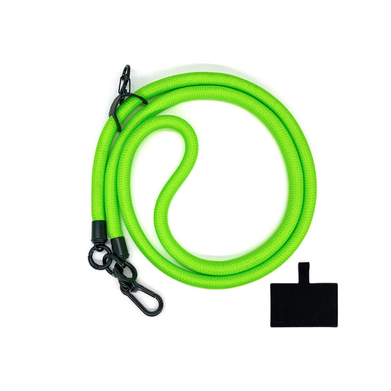 Monivärinen kännykkä kaulanauha, useita värejä, pehmeä materiaali, ergonominen, käytännöllinen ja monikäyttöinen.