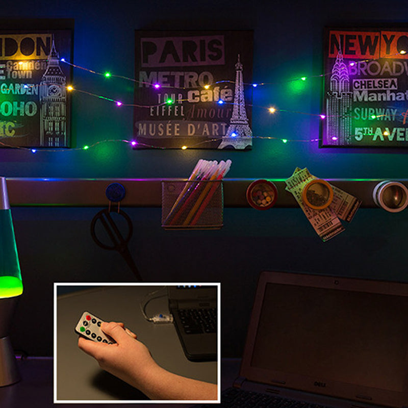 "Monivärinen säädettävä LED-valolanka kuparilanka, eri väreissä, sisä- ja ulkotilaan, koristevalo kodin sisustukseen."