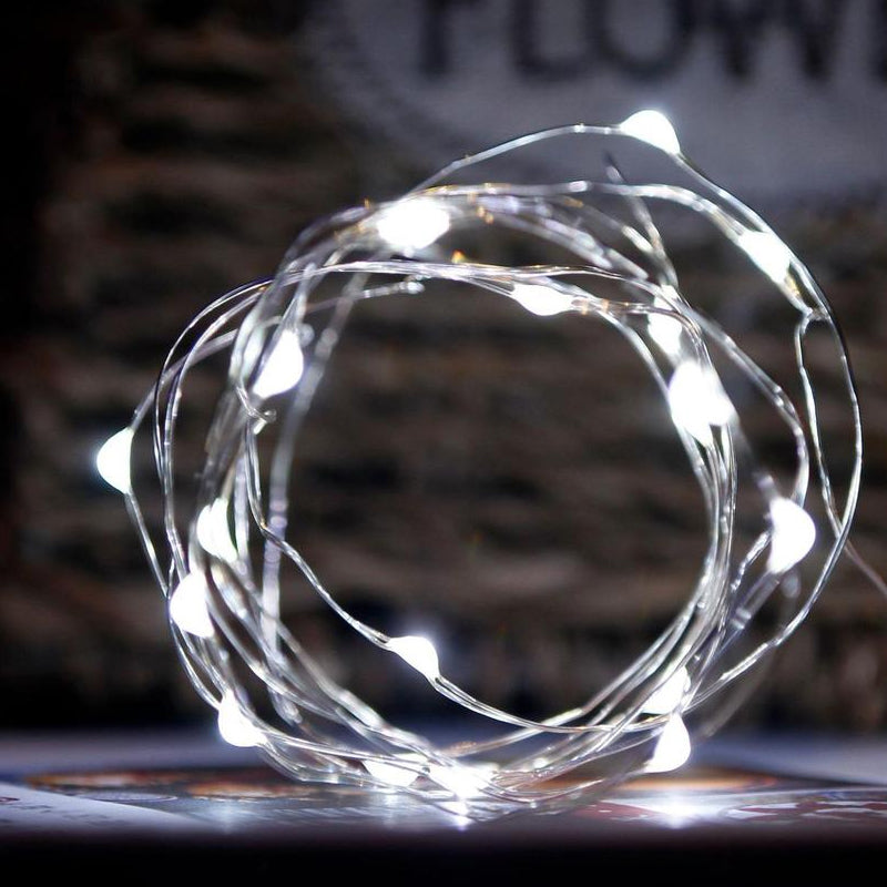 "Monivärinen säädettävä LED-valolanka kuparilanka, eri väreissä, sisä- ja ulkotilaan, koristevalo kodin sisustukseen."