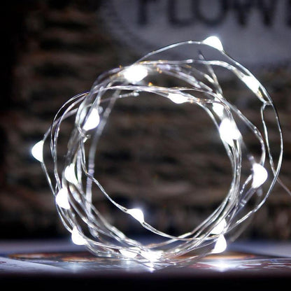 "Monivärinen säädettävä LED-valolanka kuparilanka, eri väreissä, sisä- ja ulkotilaan, koristevalo kodin sisustukseen."