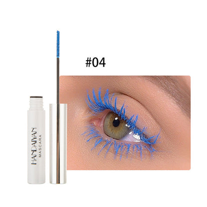 "Monivärinen vedenkestävä ripsiväri, 12 sävyä, kapea harjaspää, tarkka levitys, näyttävät ripset ilman paakkuja."