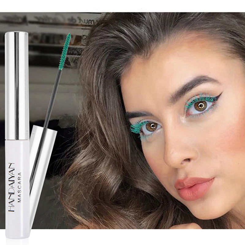 "Monivärinen vedenkestävä ripsiväri, 12 sävyä, kapea harjaspää, tarkka levitys, näyttävät ripset ilman paakkuja."