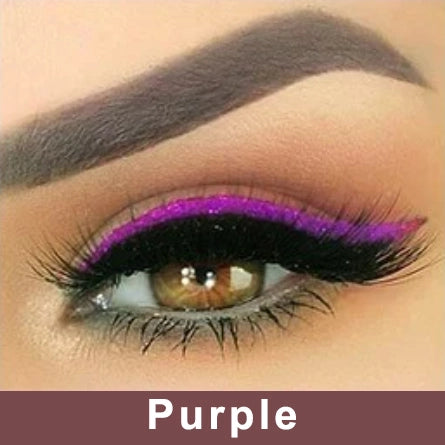 "Moniväriset eyeliner- ja ripsitarrat aseteltuina kauniisti. Näyttävät, uudelleen käytettävät, vedenkestävät ja unisex."