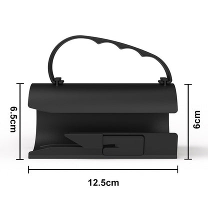 "Musta/vihreä käärepaperileikkuri lastentuotteille, liukuva rakenne, terävä terä sujuvaan ja tarkkaan lahjapakkaamiseen."
