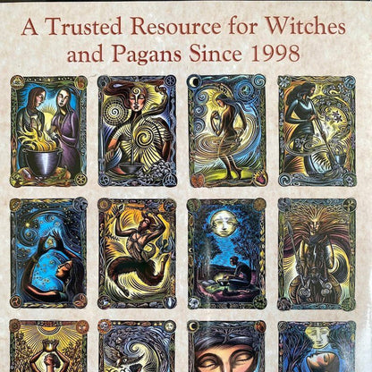 "Noitien Kalenteri 2023: Visuaalisesti upeasti kuvioitu seinäkalenteri, maagisin viisaus ja astrologiatiedot koko vuodeksi."