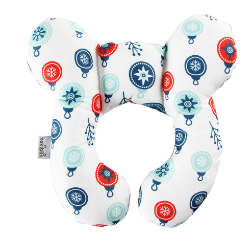 "Vauvan ergonominen tukityyny pehmeällä materiaalilla ja söpöillä kuoseilla elefantti, kettu ja yksisarvinen."