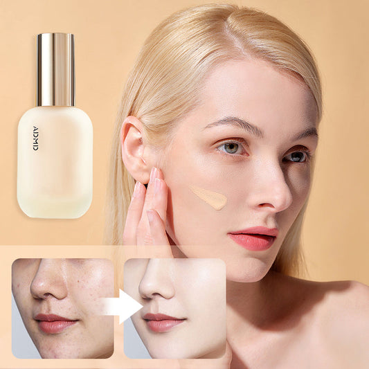 "Vedenkestävä, kevyt ja pitkäkestoinen meikkivoide, luonnollinen sävy, sileä pinta, koko päivän peittävä vaikutus."